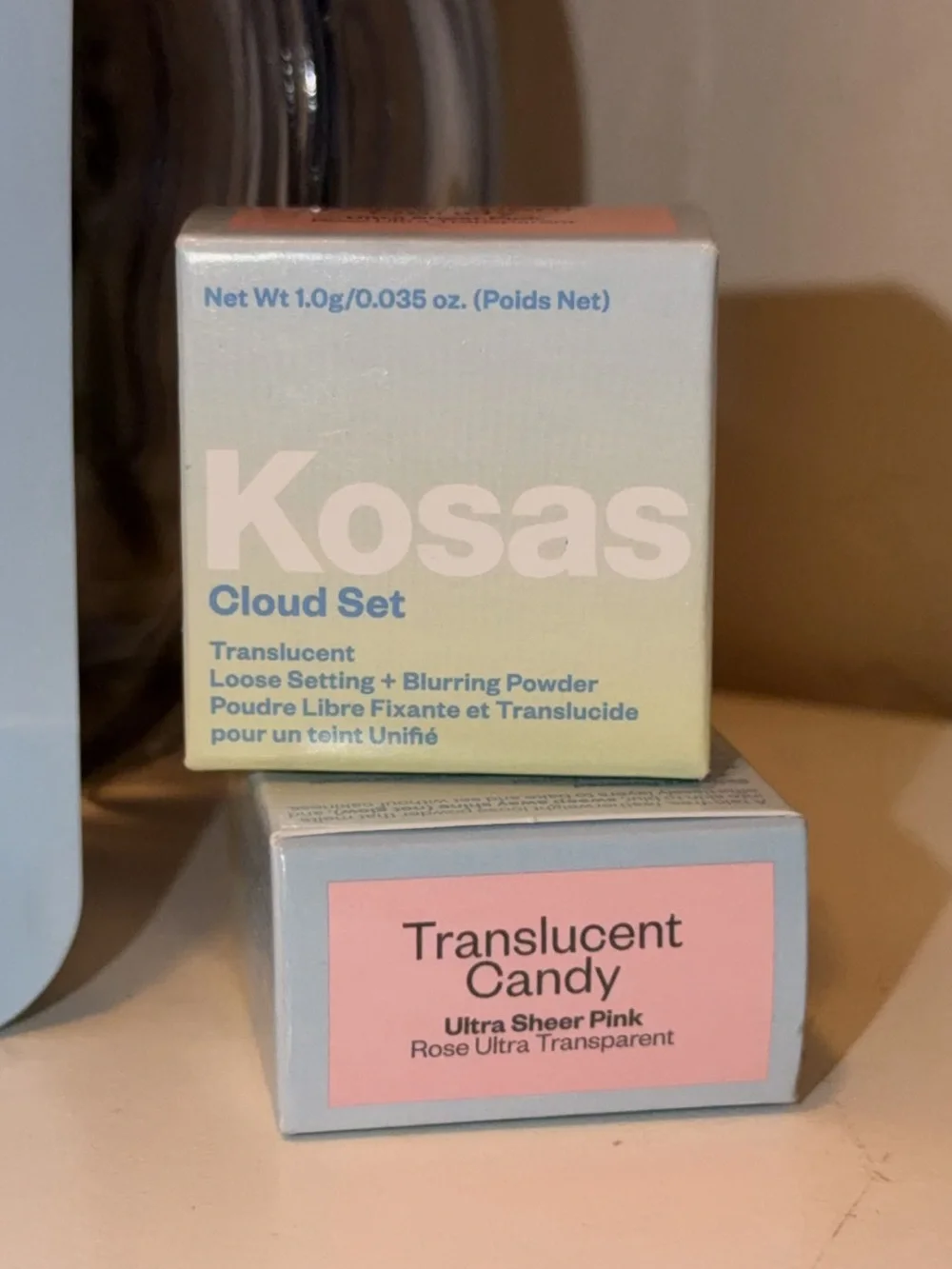 Kosas Lip Pulse Glossy Lip Plumper and Translucent powder bundle